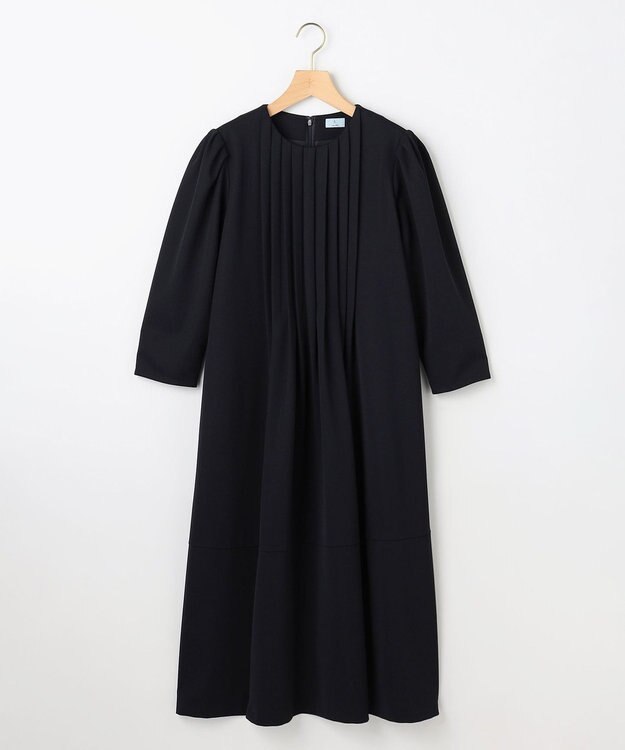 組曲 L 【KUMIKYOKU NAVY】フロントタックドレス ネイビー系
