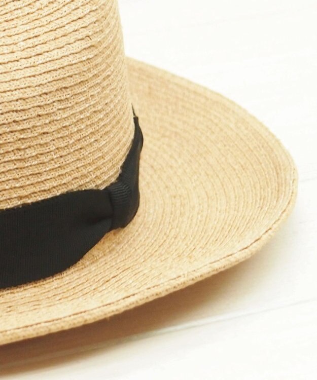 石田製帽 【UNISEX】 ラフィアブレード 中折れソフトハット ナチュラル