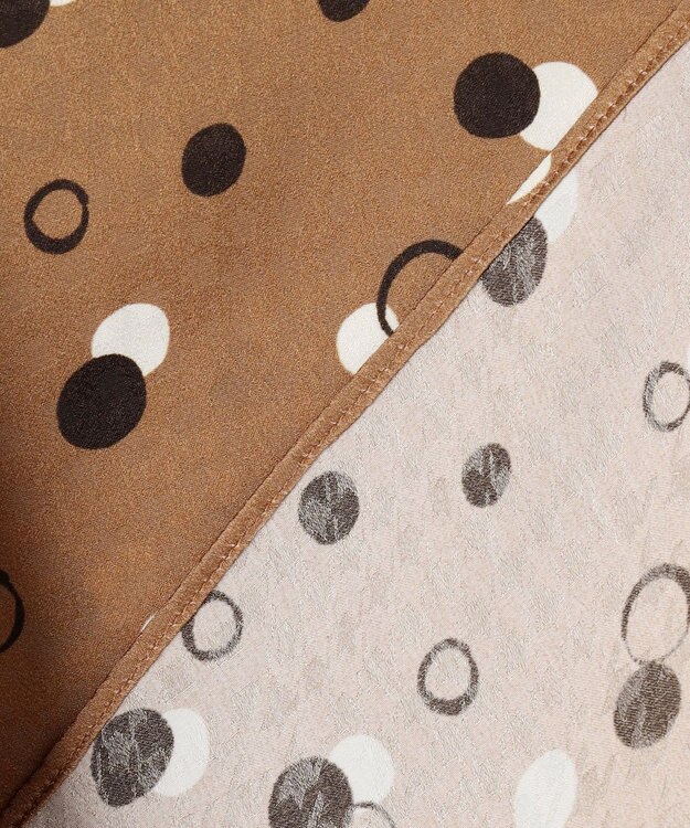 自由区 【セットアップ対応・洗える】ドットプリント ブラウス ブロンズベース