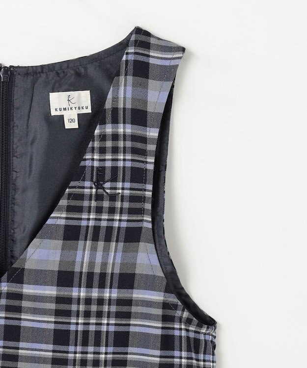 組曲 KIDS 【110-140㎝】KUMIKYOKU CHECK ジャンパースカート ブルー系3