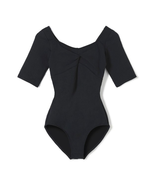 Chacott 5分袖レオタード ブラック