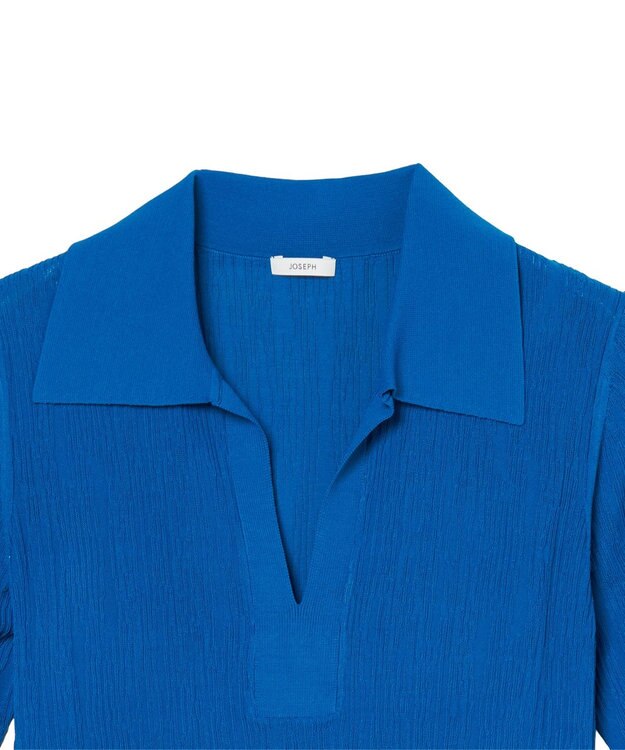 JOSEPH クリンクルヴィスコース　ポロトップ Siam Blue