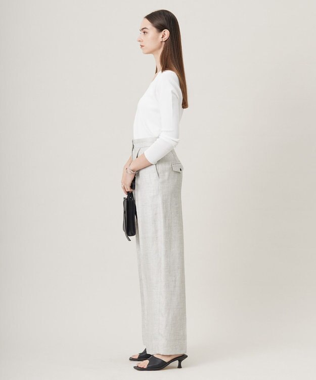 ICB 【洗える】 シンセティックフルニードル ニットプルオーバー オフホワイト系