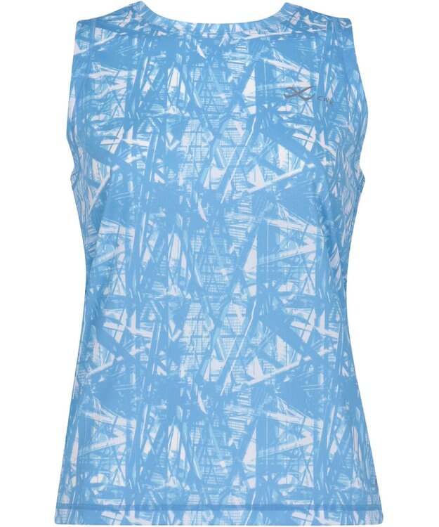 CW-X 【WOMEN】 CW-X トップス 【薄軽ランニングシャツ】 ノースリーブ タンクトップ Ｕネック 吸汗速乾性(本体) レディース DLY150 /ワコール サックス