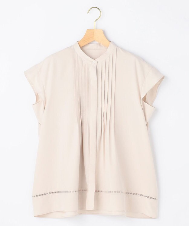 組曲 【先行予約】スムースクロス ピンタックブラウス アイボリー系