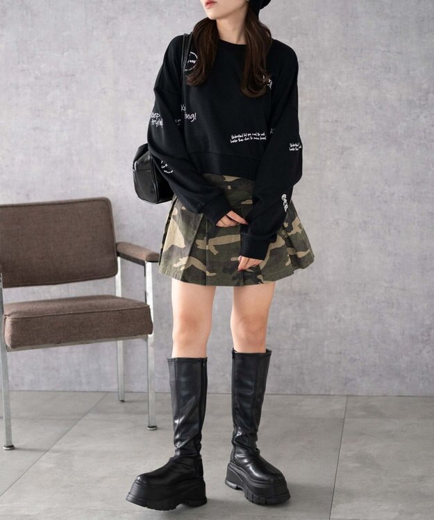 WEGO スクリブルグラフィックスウェット ブラック