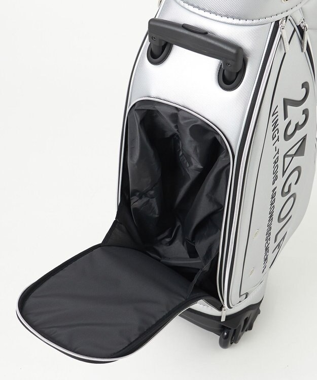 23区GOLF 【UNISEX】セルフスタンドバッグ内蔵キャディバッグ シルバー系