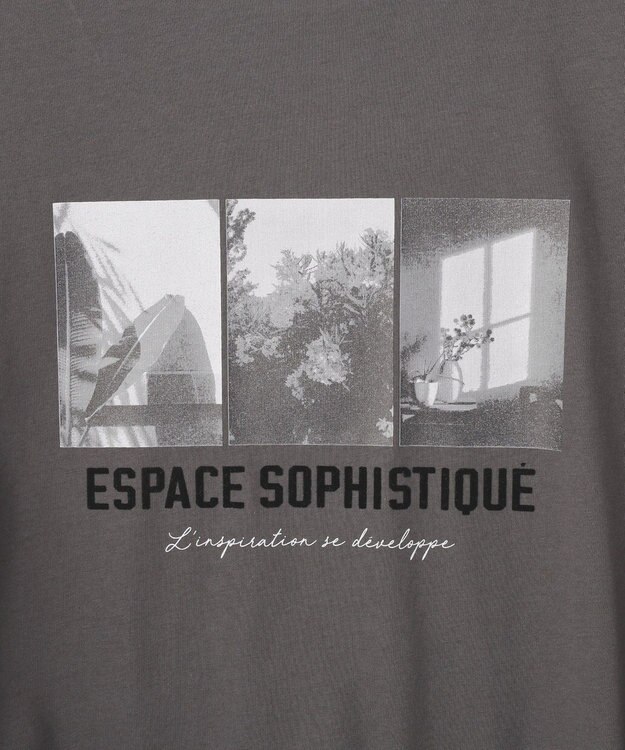 Green Parks 汗染み防止ボックスロゴＴシャツ Charcoal Gray