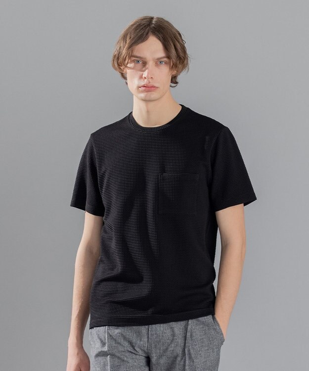 JOSEPH HOMME 【オリジナル素材】ライトタックジャージー クルーネック ブラック系