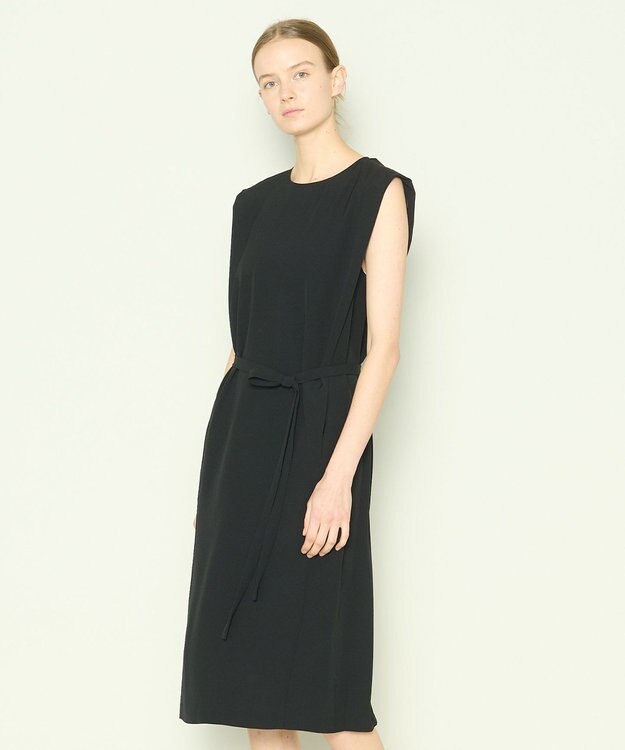 JOSEPH 【洗える】スムースジョーゼット　ドレス Black