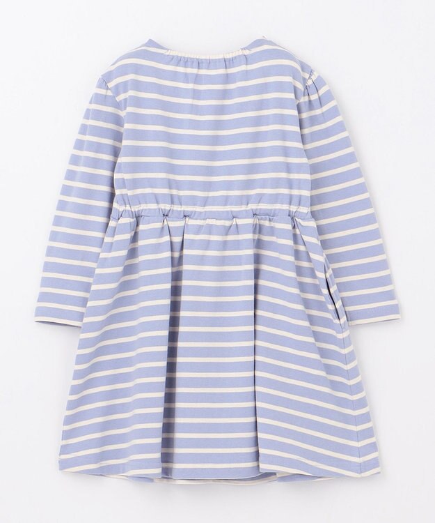 組曲 KIDS 【110-140㎝】ボーダー ワンピース サックスブルー系1
