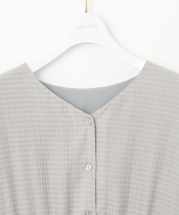 ANY SIS ドビーシアーチェック ワンピース ミント