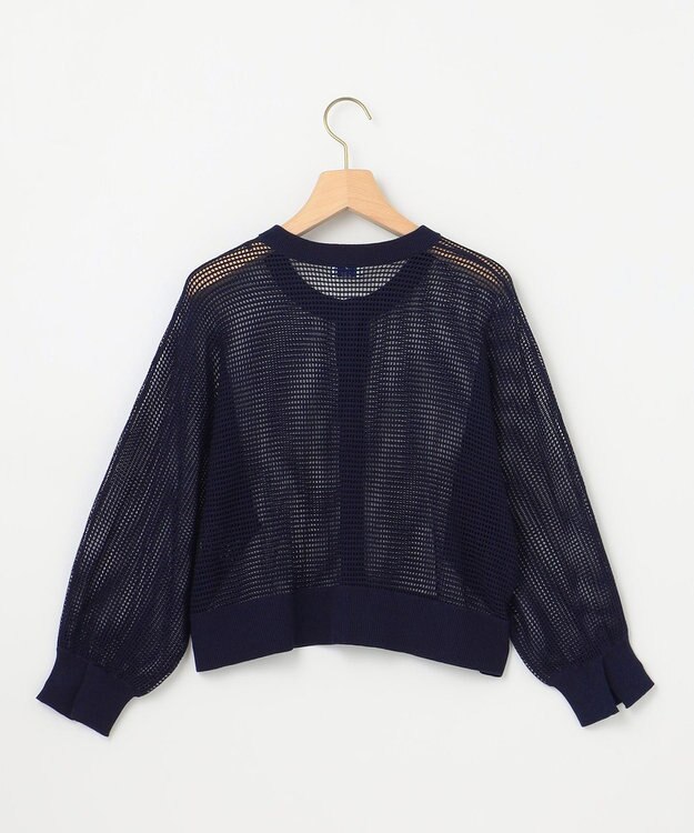 組曲 メッシュニット カーディガン ネイビー系