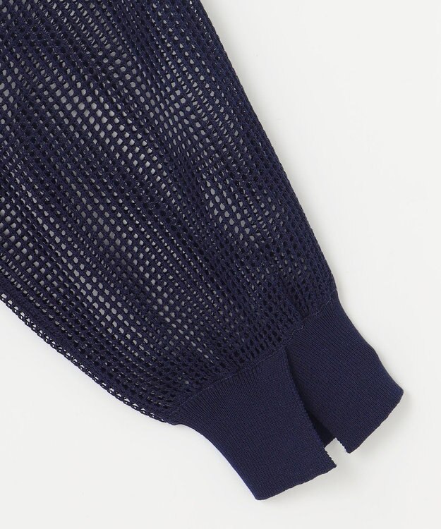 組曲 L メッシュニット カーディガン ネイビー系