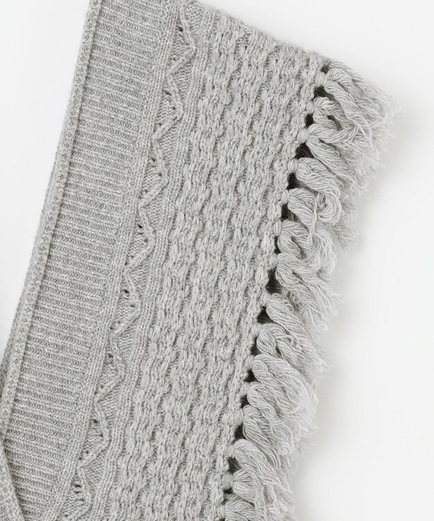 #Newans 【洗える】カシミヤブレンドバルキーデザインニットベスト グレー系