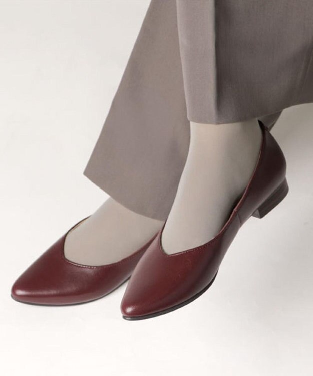 REGAL FOOT COMMUNITY 【リーガルレディース】F32N ポインテッドトウ フラットパンプス ボルドー