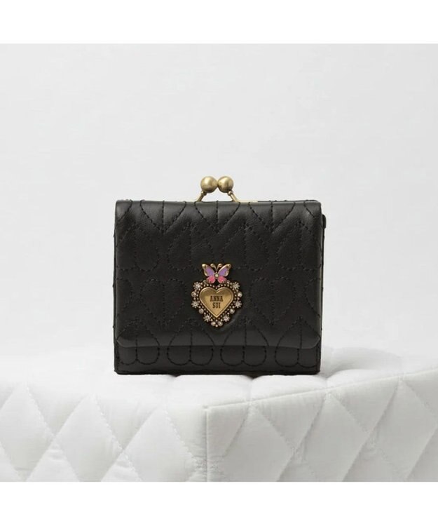 ANNA SUI ドリーミー 口金二つ折り財布 クロ