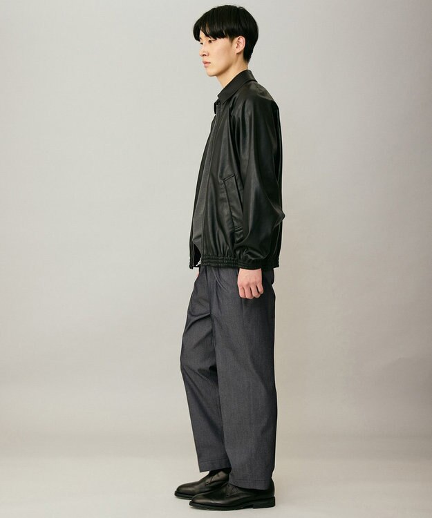 UNFILO MENS アラエルレザーライク ブルゾン ブラック