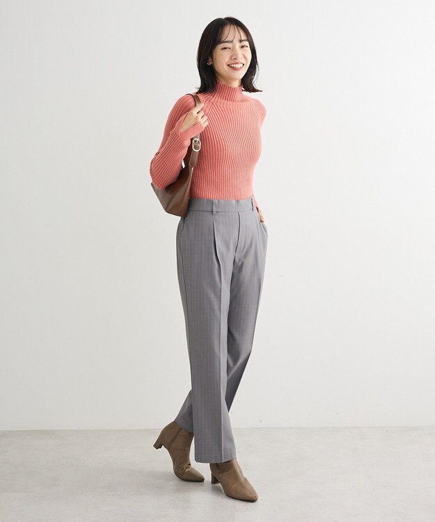 Green Parks ・Ｐｅｔｉｔ　Ｆｌｅｕｒ　ボトルネックリブニット Pink