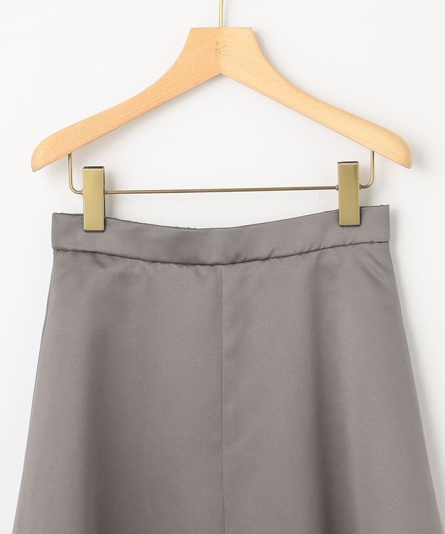 組曲 L マットサテンノーブルスカート スレートグレー系