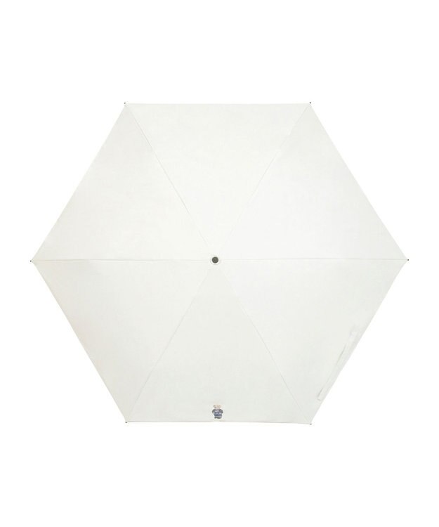 MOONBAT 【WEB限定/遮光率100%/遮熱/UV/耐風】POLO RALPH LAUREN（ポロ ラルフローレン）晴雨兼用日傘 ポロベア 無地 折りたたみ傘 オフホワイト