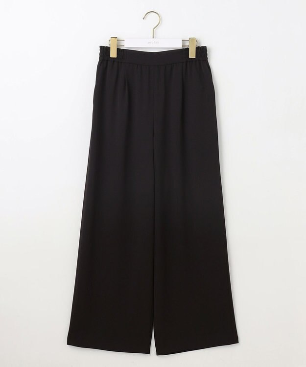 ANY SIS 【撥水・接触冷感・UVカット】コンフォートイージー ワイドパンツ ブラック