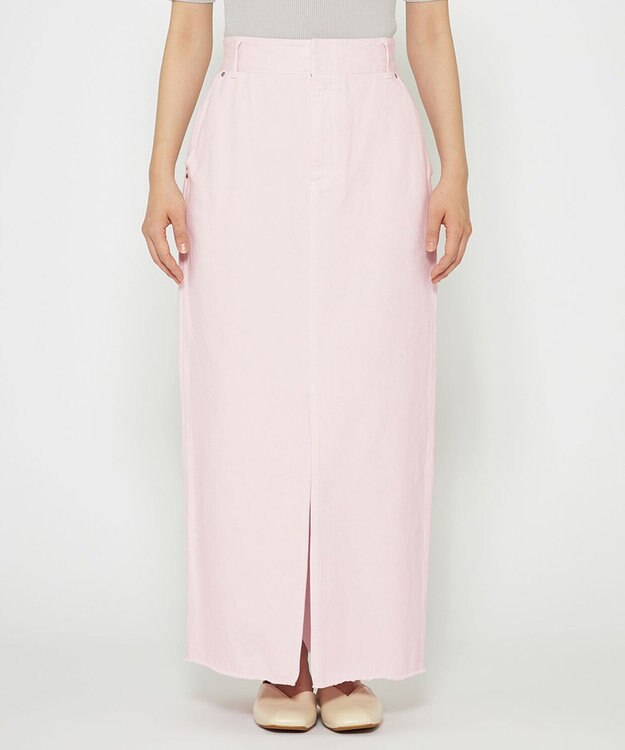 uncrave デニム スカート（uncrave WHITE） ライトピンク