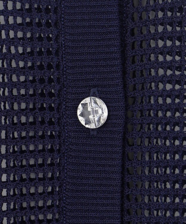 組曲 メッシュニット カーディガン ネイビー系