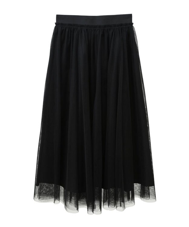 AMERICAN HOLIC チュールギャザースカート Black