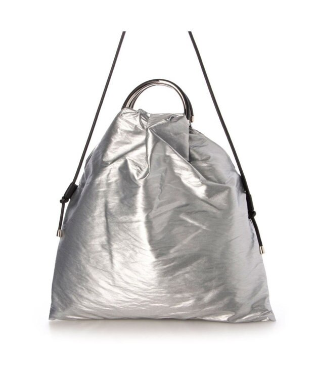 UNBILLION カシュカシュ cachecache / コンビ金手ハンドル2wayトート シルバー