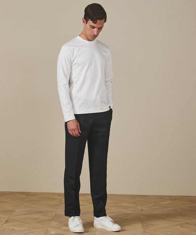 GOTAIRIKU 【保温性/ストレッチ/シワになりにくい】サキソニーストレッチパンツ_ノータック(25年モデル） グレー系