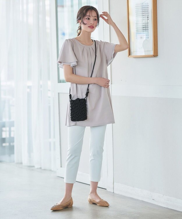 Tiaclasse マクラメショルダーバッグ ブラック