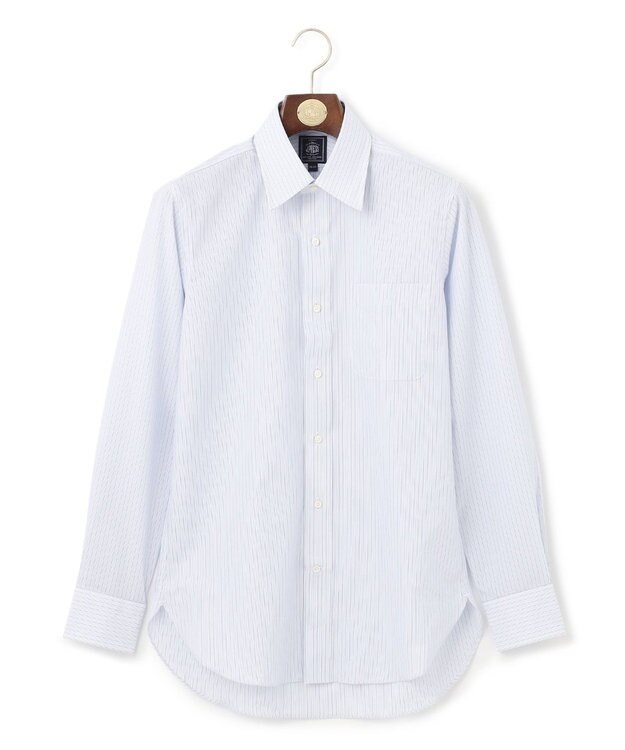 J.PRESS MEN 【PREMIUM PLEATS / 形態安定】BROADジャーミンストライプシャツ / レギュラー サックスブルー系1