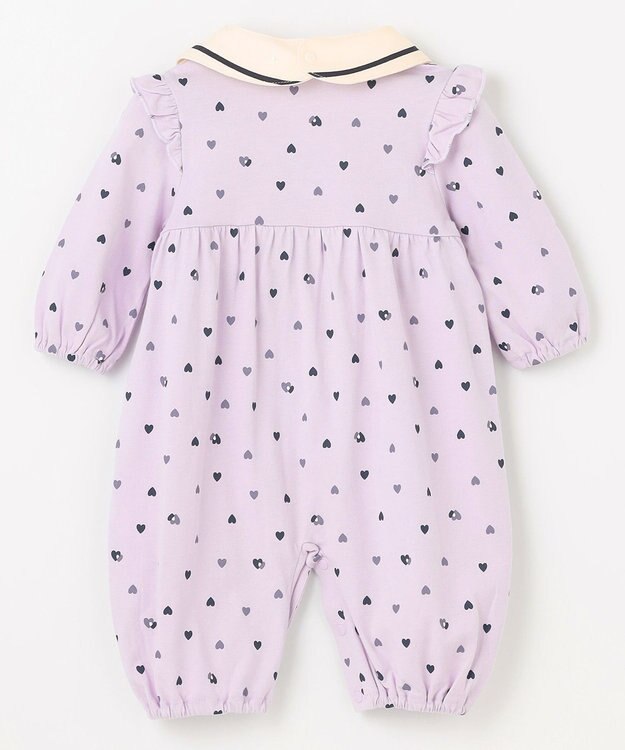 組曲 KIDS 【70㎝】LOVE Parent ロンパース ラベンダー系