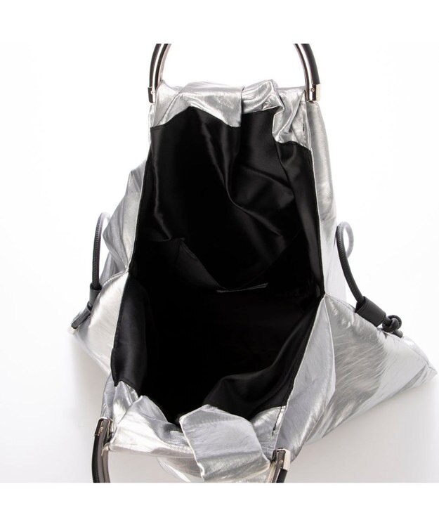 UNBILLION カシュカシュ cachecache / コンビ金手ハンドル2wayトート シルバー