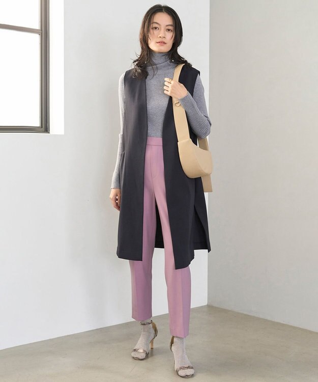 UNFILO 裏起毛テーパードパンツ ピンク