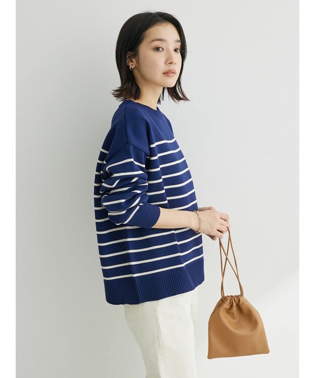 Green Parks ・ｎｏｖｅｍ９　ボーダーエアーニットプルオーバー Navy