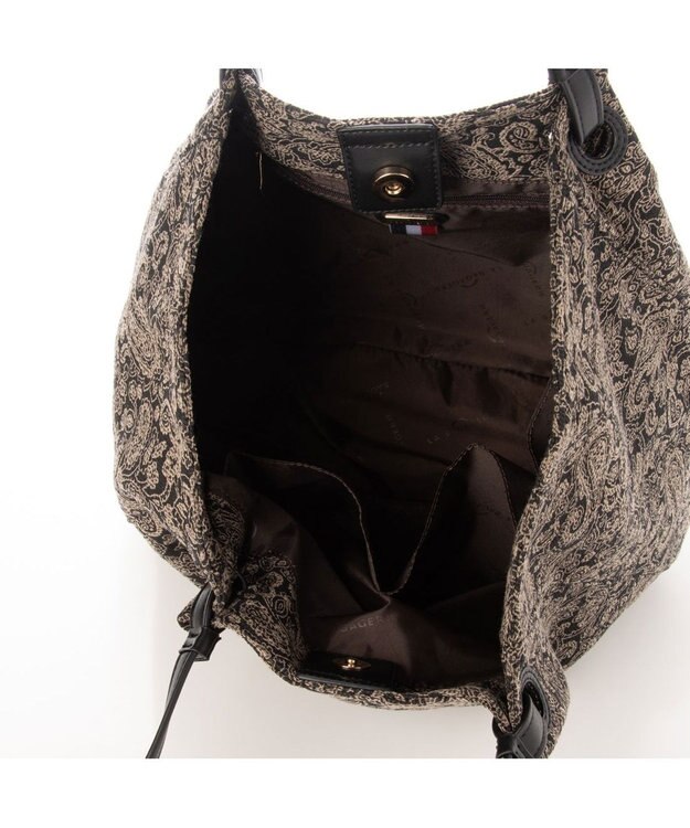 LA BAGAGERIE 【DEVEAUX】ペイズリーナチュラルトート ブルーブラック