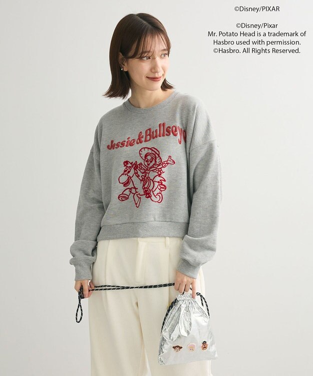 Green Parks トイストーリー／立体ロゴショートプルオーバー Gray Mixture