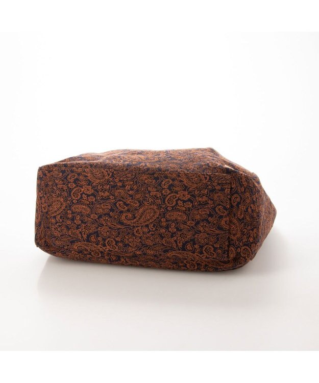 LA BAGAGERIE 【DEVEAUX】ペイズリーナチュラルトート レンガブラウン