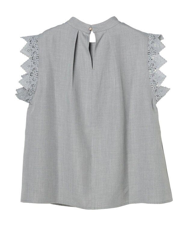 Green Parks ・ＥＬＥＮＣＡＲＥ　ＤＵＥ　リネンライクレースブラウス Gray