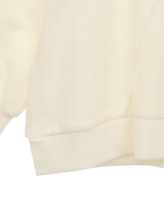 earth music&ecology サイドプリーツ裏起毛プルオーバー Ivory