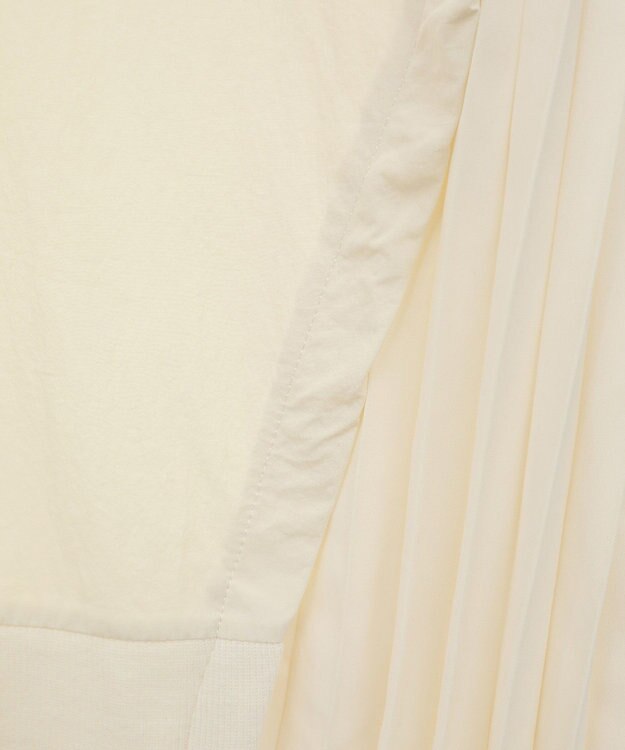 earth music&ecology サイドプリーツ裏起毛プルオーバー Ivory