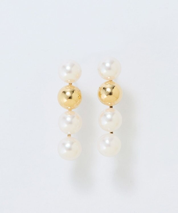 Phoebe 【金属アレルギー対応】ミックスドットピアス　ゴールド/ニッケルフリー/パール ゴールド