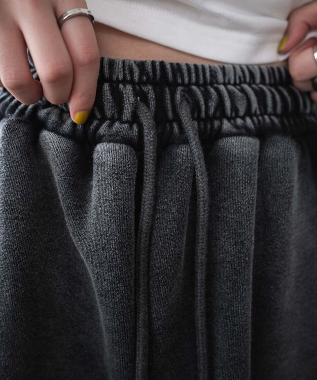 WEGO 【ウエストゴム】スウェットカーゴハーフパンツ スミクロ