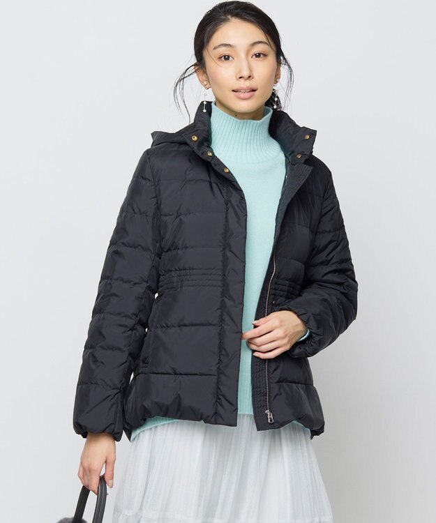 組曲 S ライトタフタショートダウンコート ブラック系