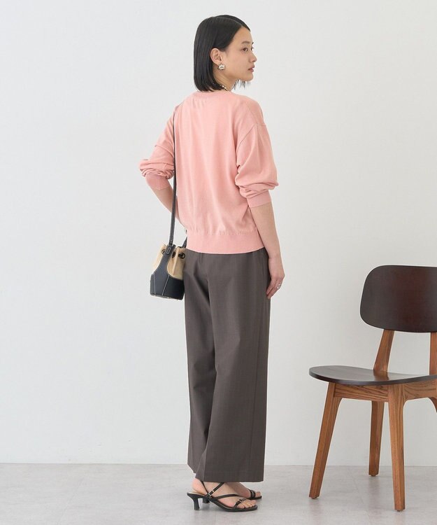 AMERICAN HOLIC 配色シアーカーディガン Pink