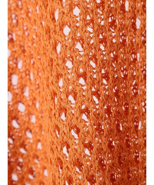 Green Parks メッシュ編みニットプルオーバー Orange