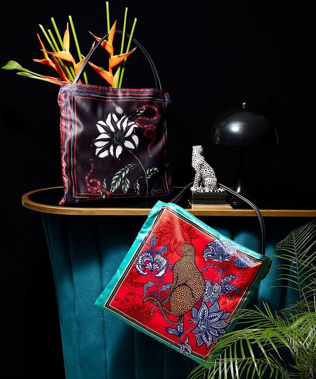 TOPKAPI 【MIHO MURAKAMI × TREASURE TOPKAPI コラボ】 サテン トートバッグ マリーゴールド