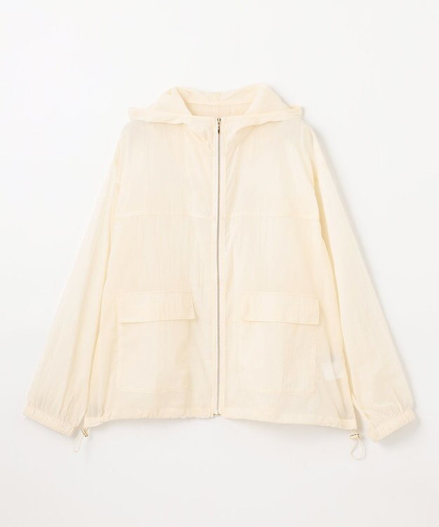 ANY 【WEB限定】シアーフードブルゾン アイボリー